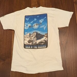 Vintage Hard Rock Cafe Colorado Rockie Mountain White Graphic Tee